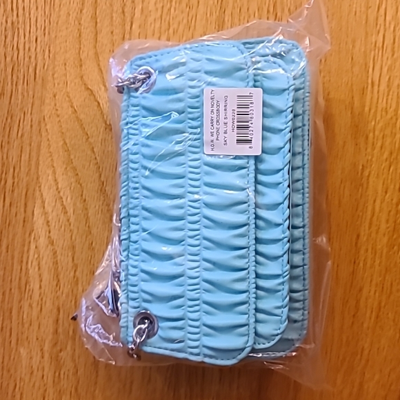 House of Want Sky Blue Shirred Shoulder Bag - Picture 7 of 7